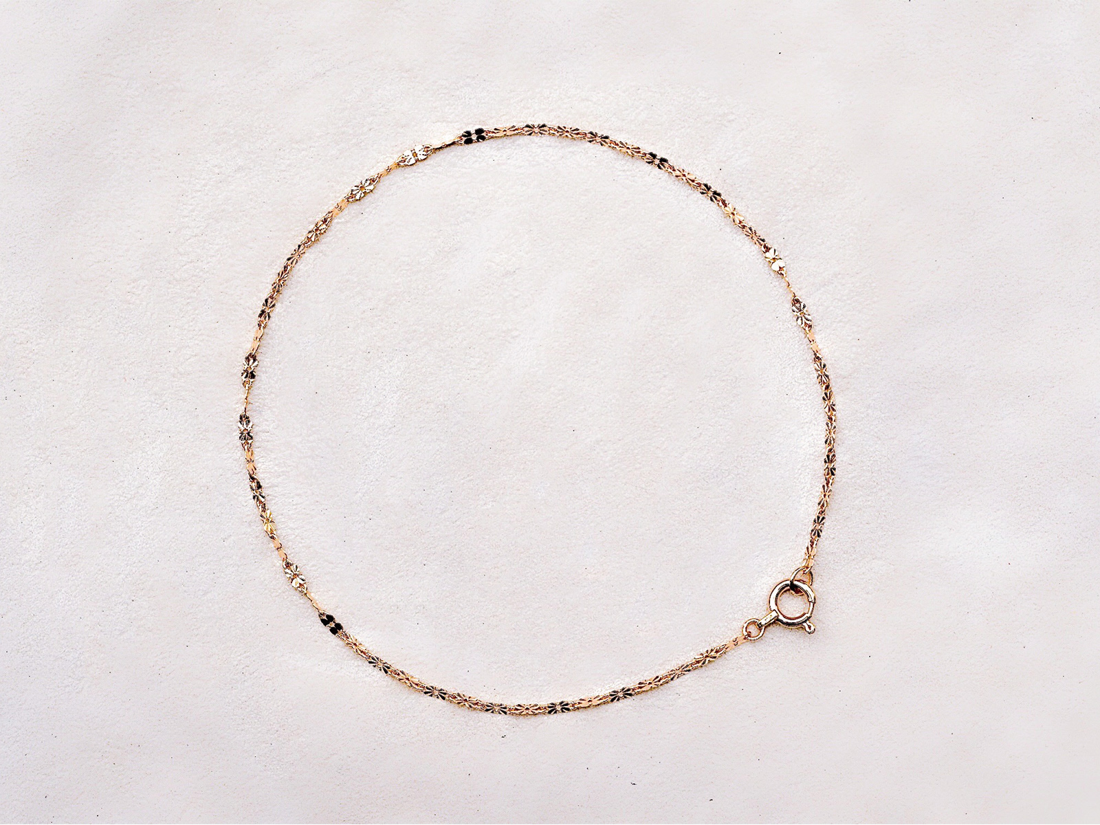 Premade K18 Clover Anklet