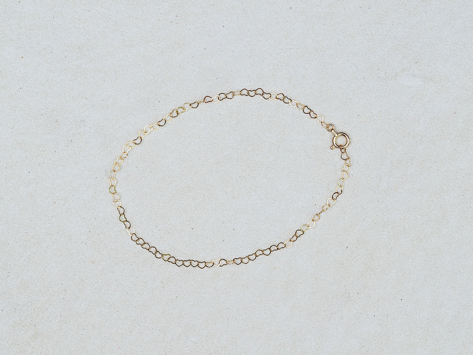 Premade K18 Heart S Anklet